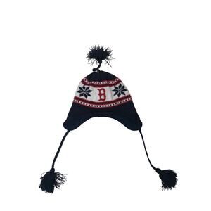 Boston Red Sox 47 Brand Knit Beanie Hat With Earflaps & Pom